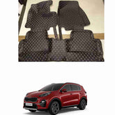 7D Floor Mats Black for KIA Sportage 2020 to 2021